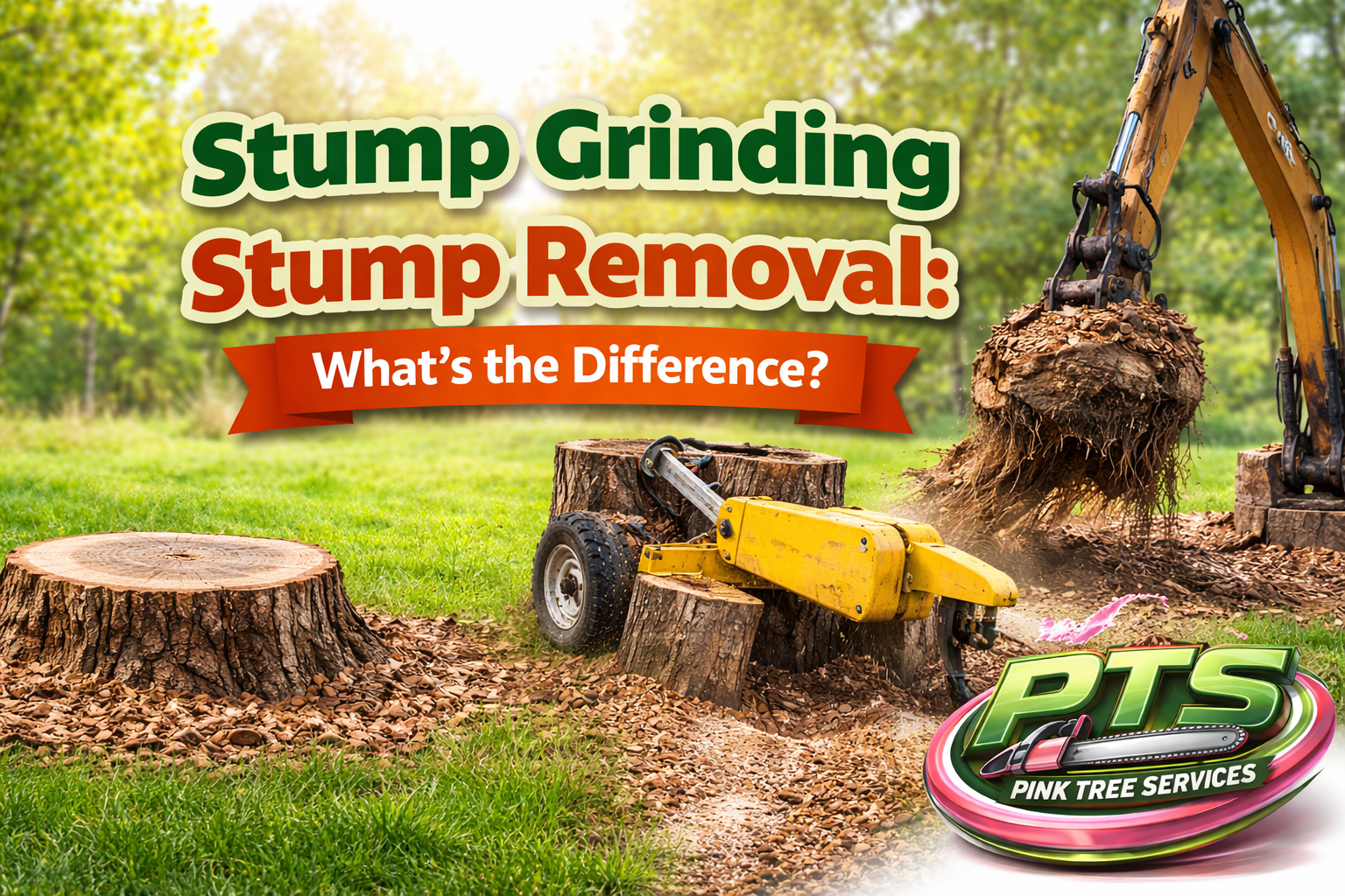 Stump Grinding vs Stump Removal: What’s the Difference?